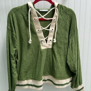 Zara green hoodie, medium